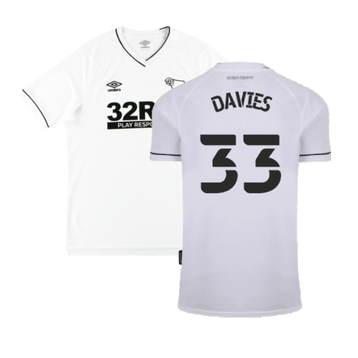 Derby County 2020-21 Home Shirt (S) (Excellent) (Davies 33)