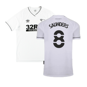 Derby County 2020-21 Home Shirt (S) (Excellent) (Saunders 8)_0