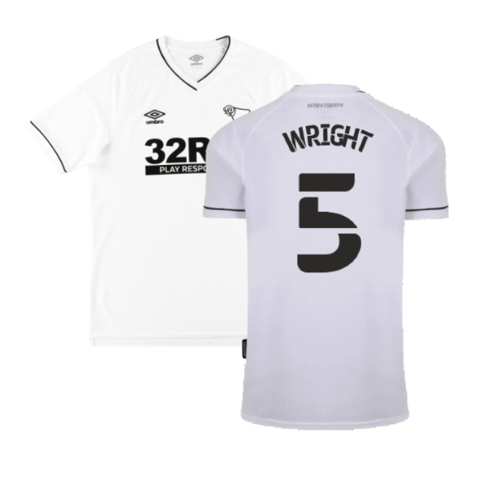 Derby County 2020-21 Home Shirt (L) (Excellent) (Wright 5)