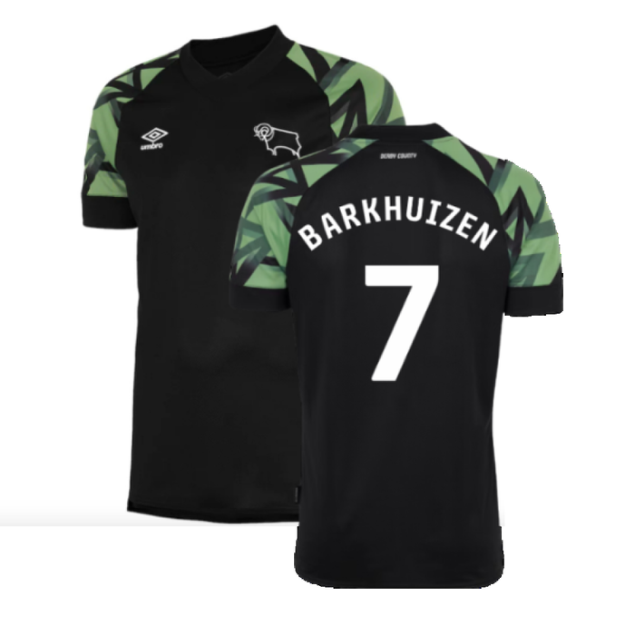 Derby County 2022-23 Away Shirt (Sponsorless) (M) (Barkhuizen 7) (Mint)