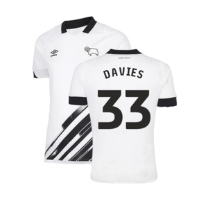 Derby County 2022-23 Home Shirt (Sponsorless) (S) (Davies 33) (Very Good)_0