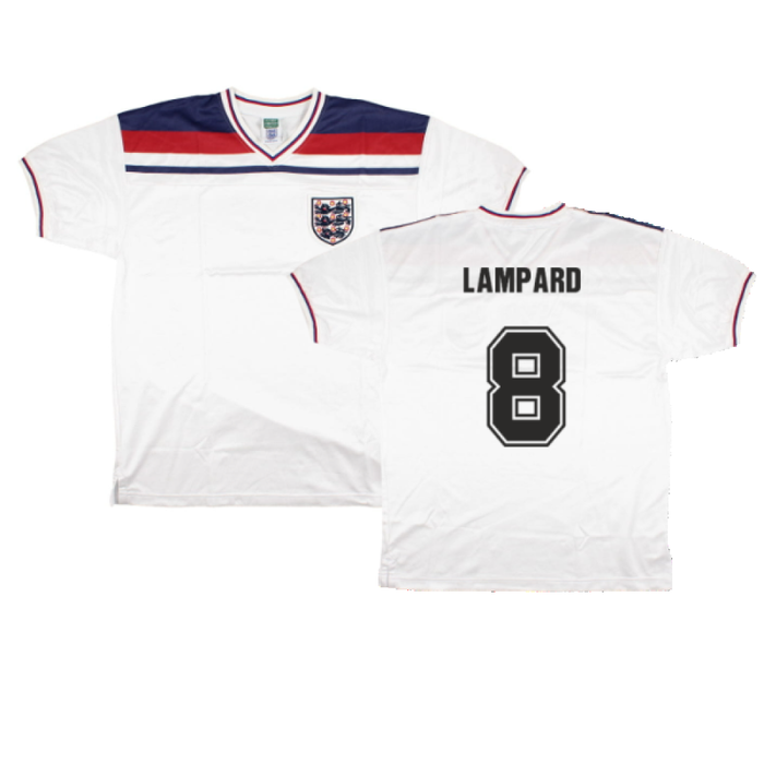 England 1980-82 Score Draw Replica Home Shirt (XL) (Excellent) (Lampard 8)