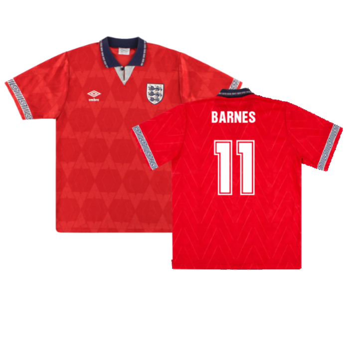 England 1990-92 Away Shirt (XL) (Excellent) (Barnes 11)