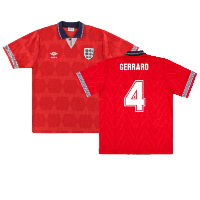 England 1990-92 Away Shirt (Excellent) (Gerrard 4)