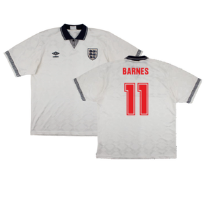 England 1990-92 Home Shirt (XL) (Very Good) (Barnes 11)_0