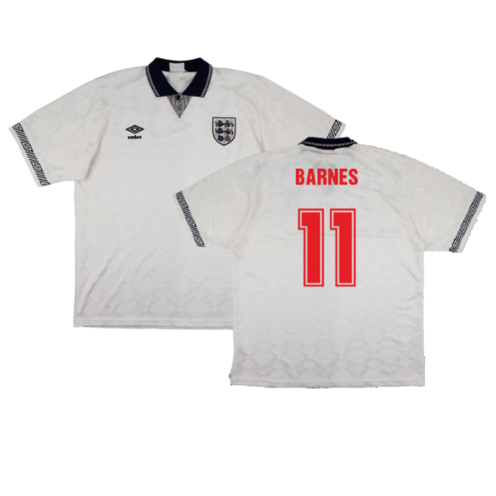 England 1990-92 Home Shirt (Good) (Barnes 11)