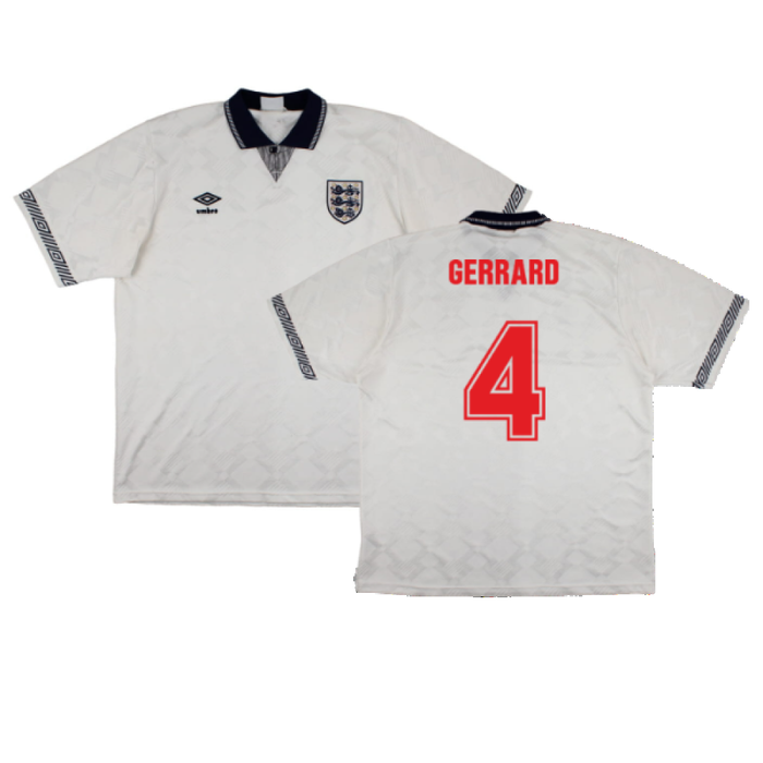 England 1990-92 Home Shirt (L) (Excellent) (Gerrard 4)