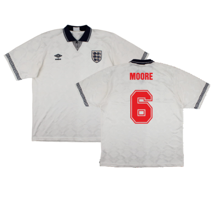 England 1990-92 Home Shirt (Good) (Moore 6)