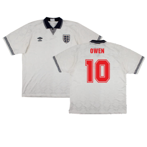 England 1990-92 Home Shirt (XL) (Excellent) (Owen 10)_0