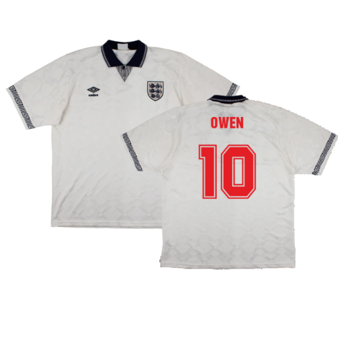 England 1990-92 Home Shirt (L) (Excellent) (Owen 10)