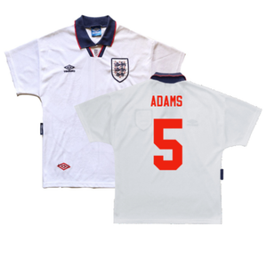 England 1993-1995 Home Shirt (XL) (Very Good) (Adams 5)_0