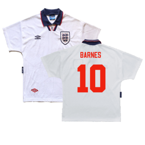 England 1993-1995 Home Shirt (L) (Good) (Barnes 10)_0