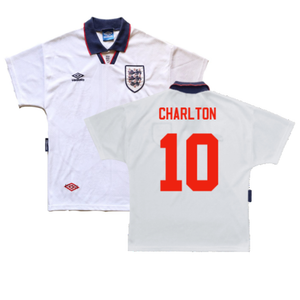 England 1993-1995 Home Shirt (XL) (Excellent) (Charlton 10)_0