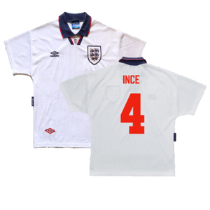 England 1993-1995 Home Shirt (L) (Excellent) (Ince 4)_0