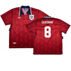 England 1993-95 Away Shirt (L) (Mint) (Gascoigne 8)_0