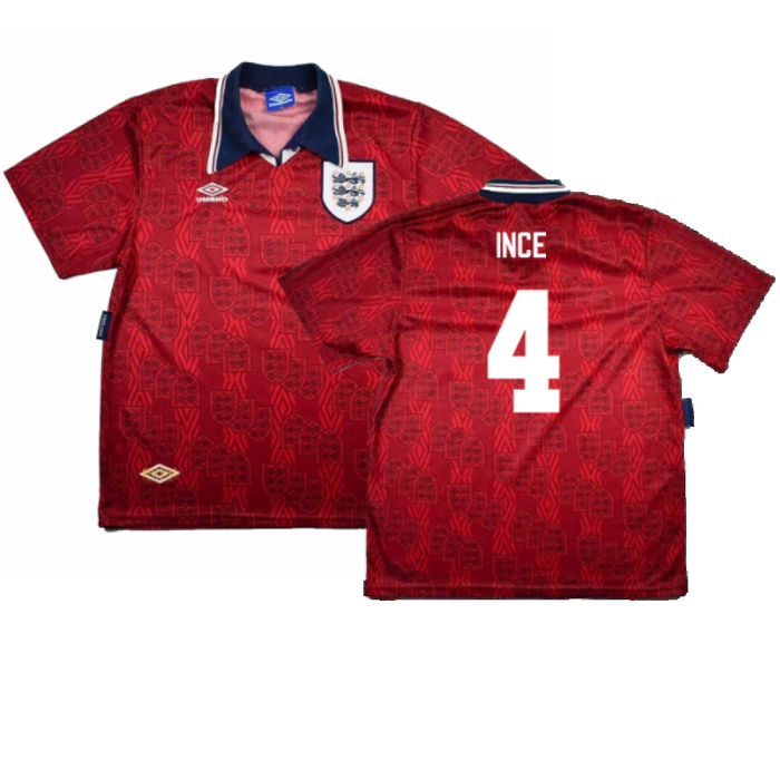 England 1993-95 Away Shirt (L) (Mint) (Ince 4)