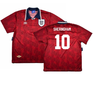 England 1993-95 Away Shirt (L) (Mint) (Sheringham 10)_0