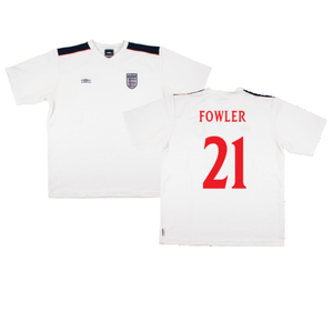 England 1999-2001 Umbro Training Shirt (L) (Fowler 21) (Excellent)_0