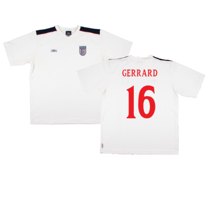 England 1999-2001 Umbro Training Shirt (L) (Very Good) (Gerrard 16)