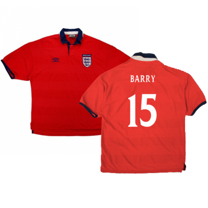 England 2000-01 Away Shirt (XL) (Very Good) (Barry 15)