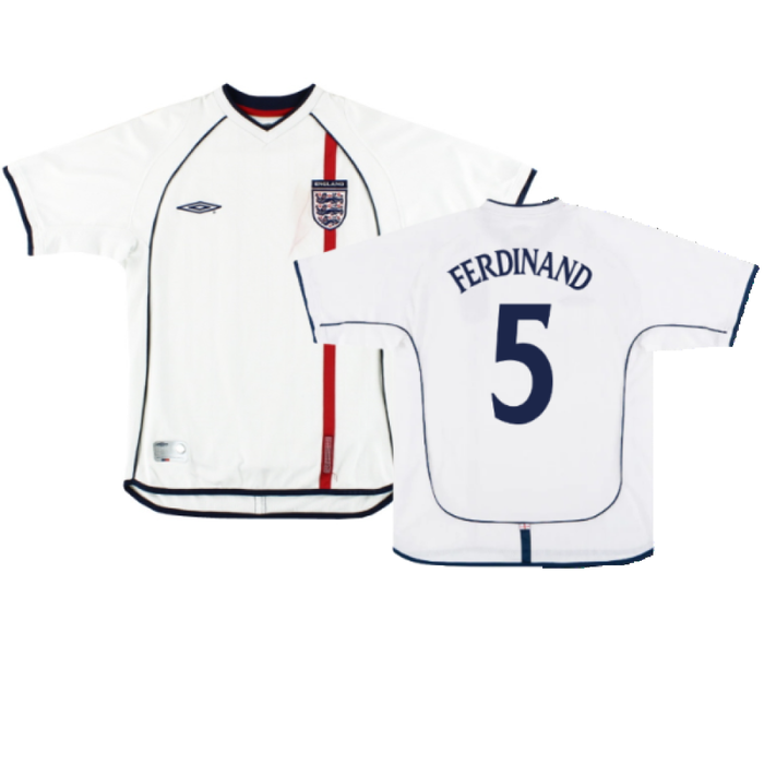 England 2001-03 Home Shirt (XL) (Good) (FERDINAND 5)