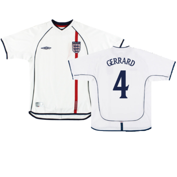 England 2001-03 Home Shirt (M) (Very Good) (GERRARD 4)