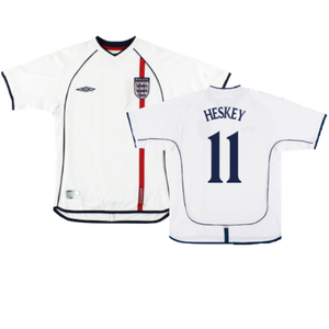 England 2001-03 Home Shirt (L) (Good) (Heskey 11)_0