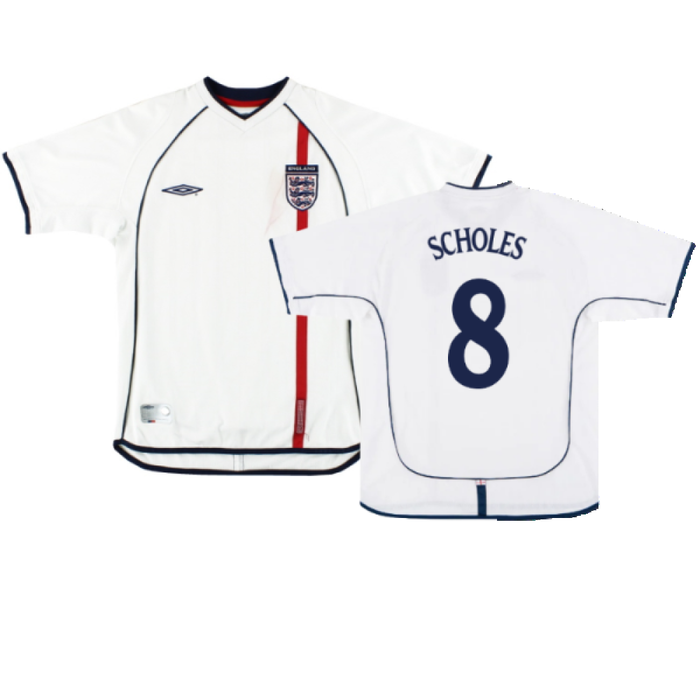 England 2001-03 Home Shirt (L) (Good) (Scholes 8)