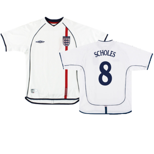 England 2001-03 Home Shirt (XL) (Good) (Scholes 8)_0