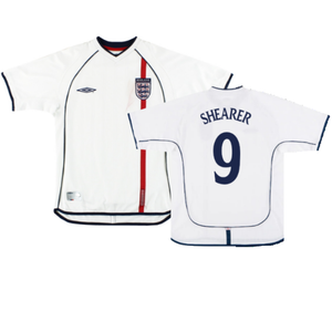 England 2001-03 Home Shirt (L) (Good) (SHEARER 9)_0