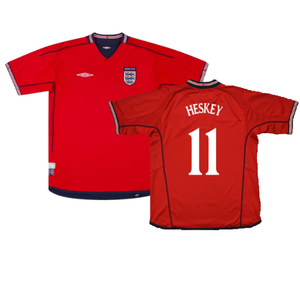 England 2002-04 Away Shirt (XL) (Very Good) (Heskey 11)_0