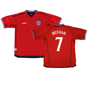 England 2002-04 Away Shirt (XLarge) (Excellent) (Beckham 7)_0