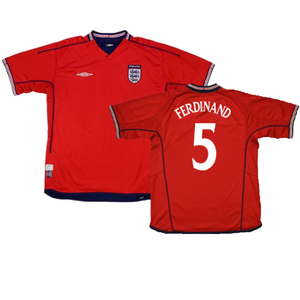 England 2002-04 Away Shirt (XL Boys 13) (Excellent) (FERDINAND 5)_0