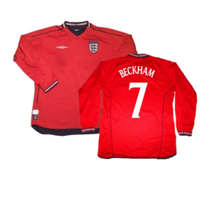 England 2006-08 Long Sleeve Away Shirt (Excellent) (Beckham 7)_0