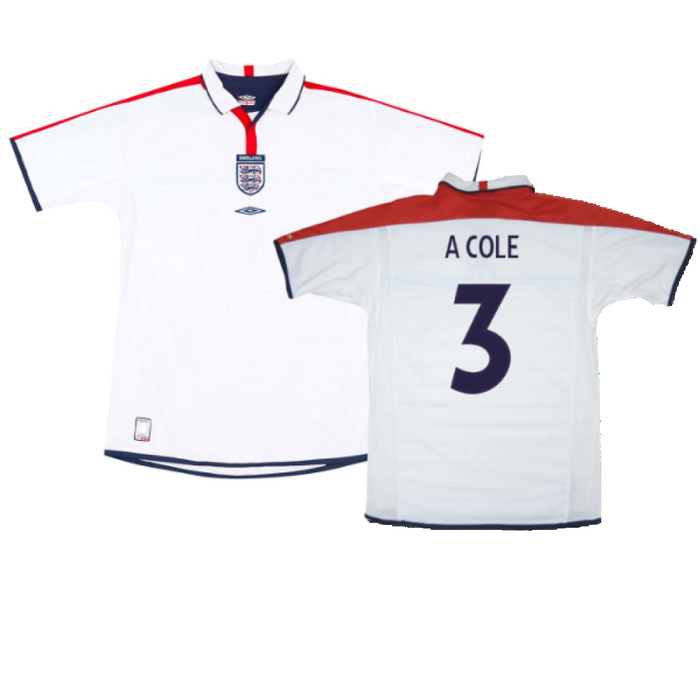 England 2003-05 Home Shirt (XL) (Mint) (A Cole 3)