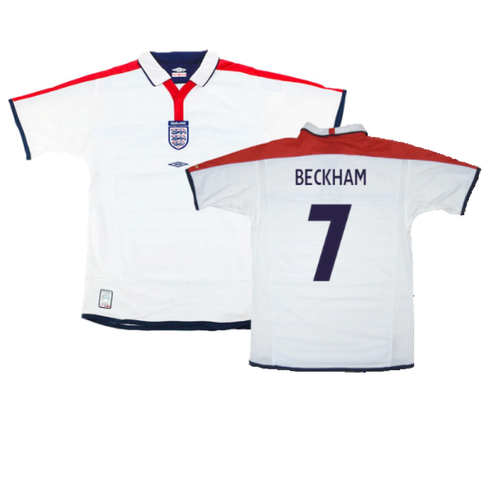 England 2003-05 Home Shirt (S) (Very Good) (Beckham 7)