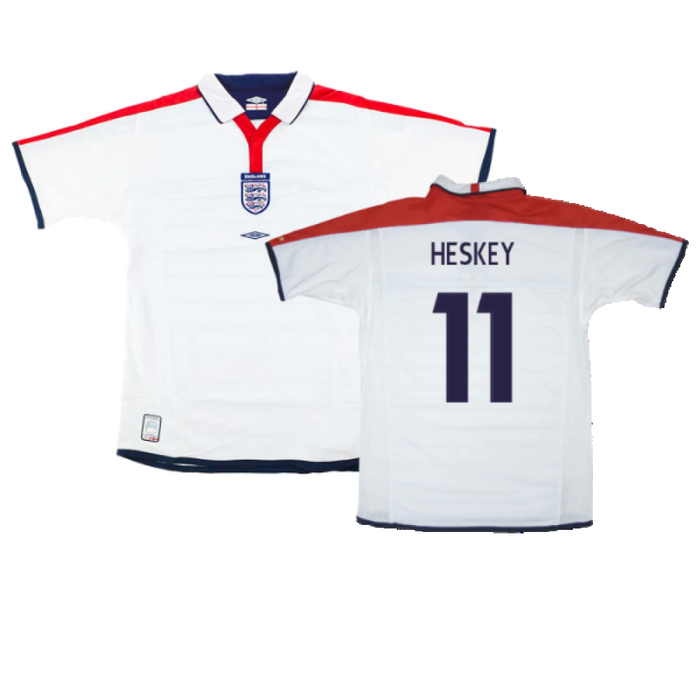 England 2003-05 Home Shirt (S) (Very Good) (Heskey 11)