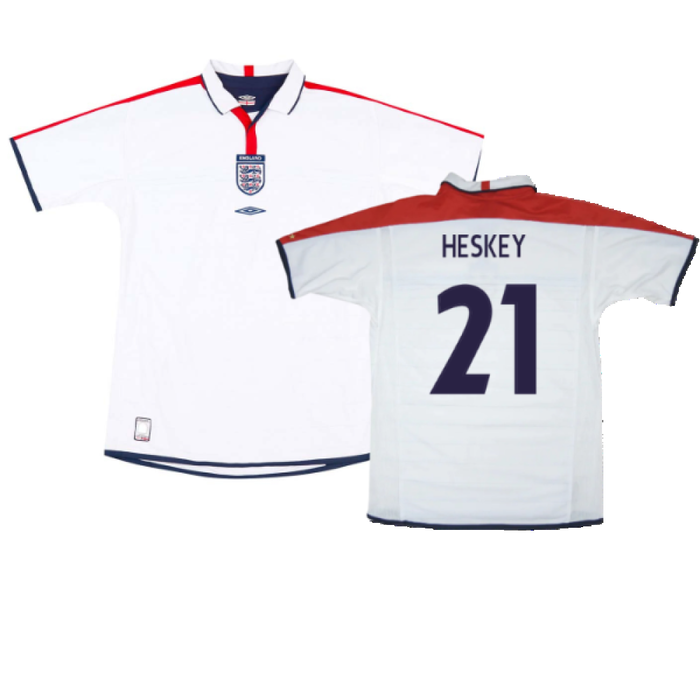 England 2003-05 Home Shirt (XL) (Mint) (Heskey 21)