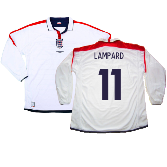 England 2003-05 Home L/S Shirt (M) (Excellent) (Lampard 11)