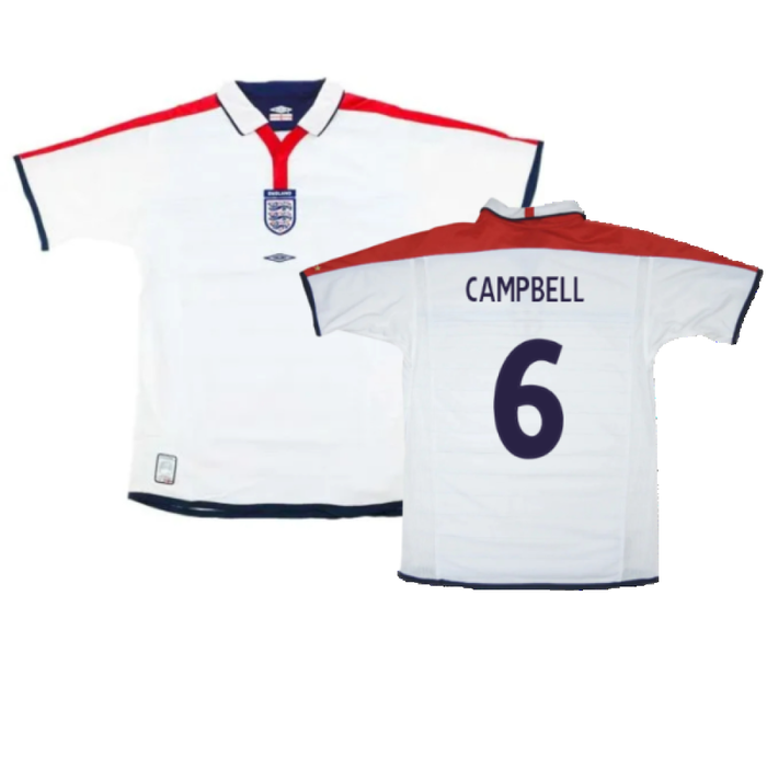 England 2003-05 Home Shirt (XL) (Good) (Campbell 6)