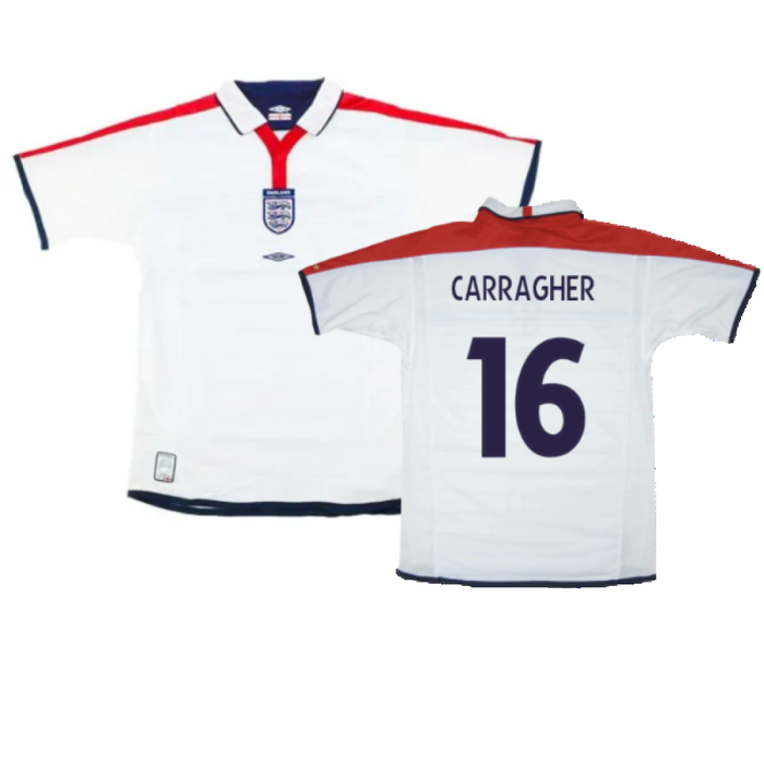 England 2003-05 Home Shirt (L) (Very Good) (Carragher 16)