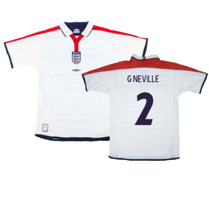 England 2003-05 Home Shirt (L) (Very Good) (G Neville 2)