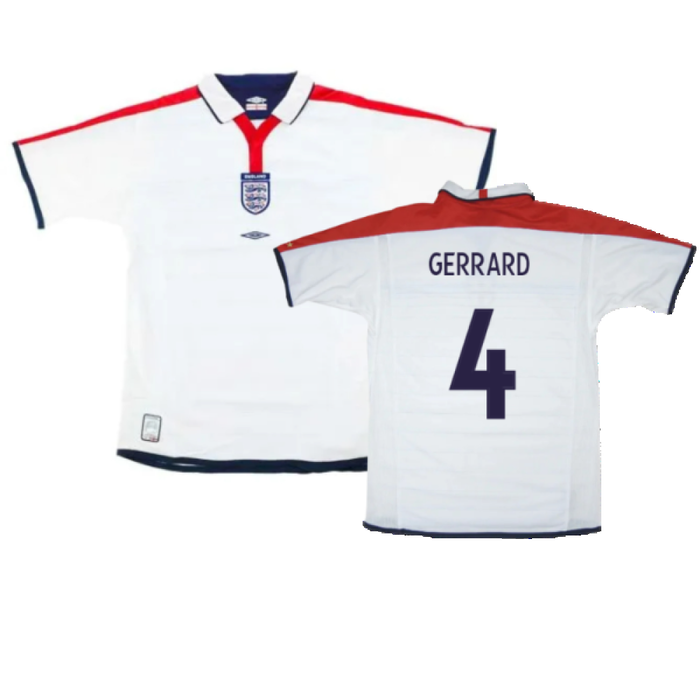 England 2003-05 Home Shirt (L) (Very Good) (Gerrard 4)