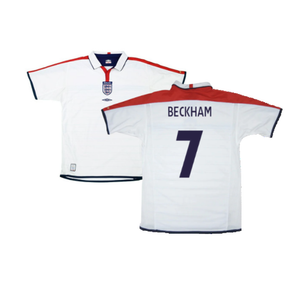 England 2004-05 Home Shirt (Good) (Beckham 7)_0