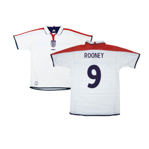 England 2004-05 Home Shirt (Good) (Rooney 9)_0