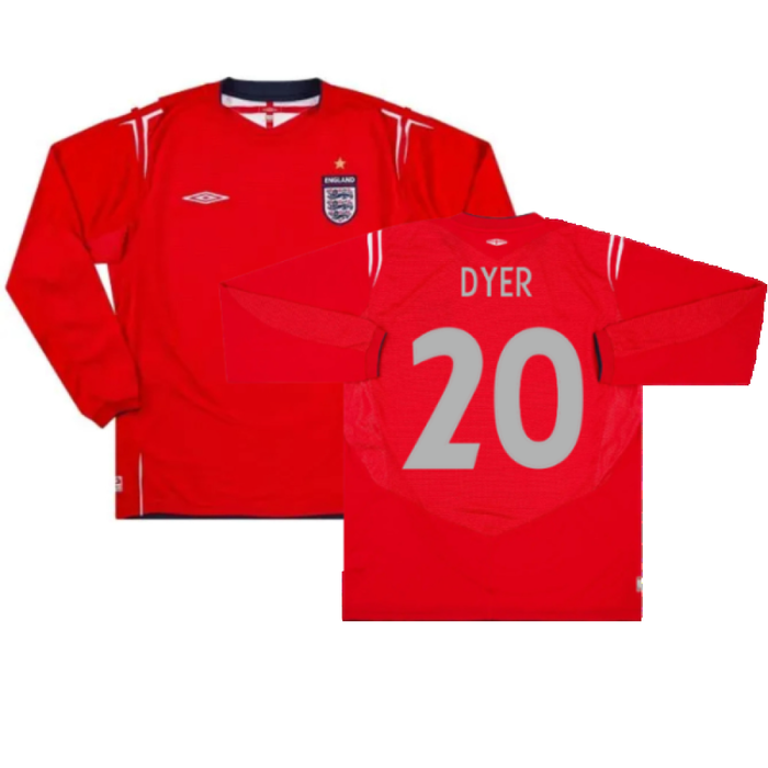 England 2004-06 Away L/S Shirt (XXL) (Excellent) (Dyer 20)