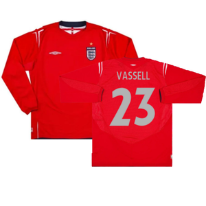 England 2004-06 Long Sleeve Away Shirt (Excellent) (Vassell 23)_0