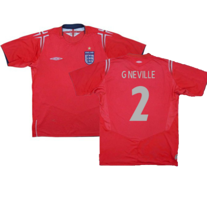 England 2004-2006 Away Shirt (Excellent) (G Neville 2)