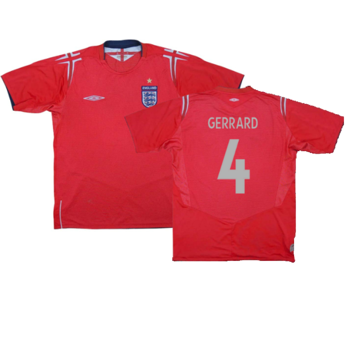 England 2004-06 Away Shirt (XL) (Mint) (GERRARD 4)