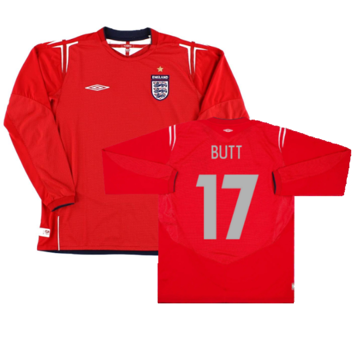 England 2004-2006 Away L/S Shirt (L) (Excellent) (Butt 17)